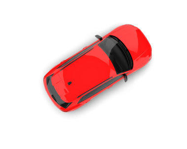 Siyah arka planda kırmızı araba. 3d illüstrasyon.