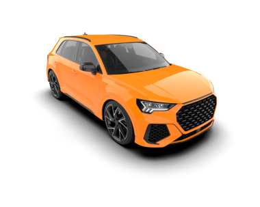 Gri arkaplanda modern kompakt araba izole edildi