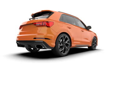 Modern bir SUV 'un 3 boyutlu resmi - izole edilmiş