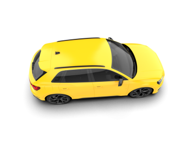 Beyaz arka planda bir araba. Vektör illüstrasyonu.