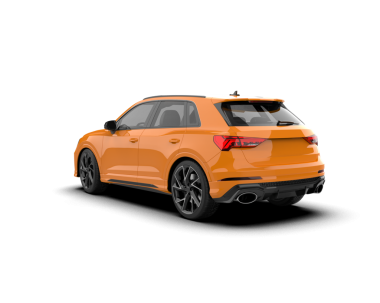 Modern araba arka planda izole edilmiş. 3D görüntüleme - illüstrasyon