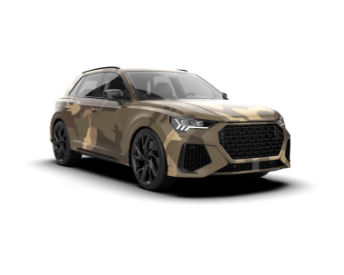 Siyah arka planda bir araba. 3d oluşturma