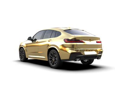 Beyaz arka planda izole edilmiş modern lüks araba. 3d illüstrasyon