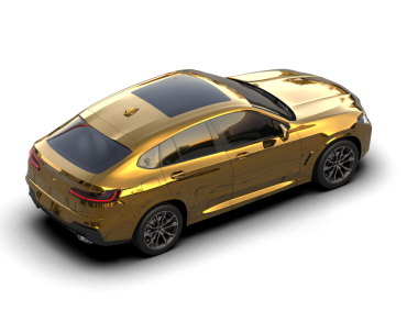 Siyah arka planda modern lüks bir araba. 3d oluşturma