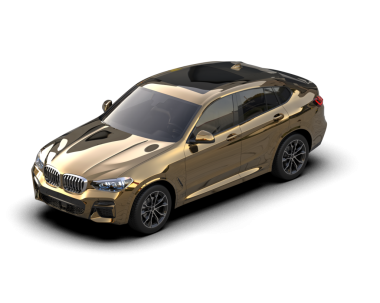 Beyaz arka planda ışığı olan modern spor araba. 3d oluşturma.