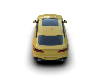 modern şehir sarı arabası - 3 boyutlu resimleme