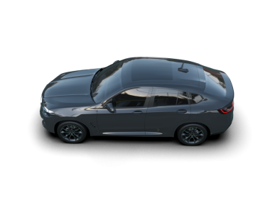 Siyah araba beyaz arka planda izole edilmiş, 3 boyutlu model.