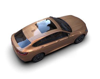 Siyah arka planda bir araba. 3d oluşturma