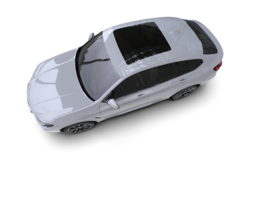 modern araba siyah arka planda izole edildi.