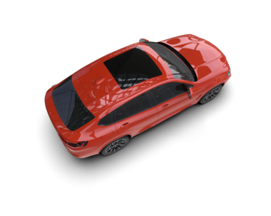 beyaz zemin üzerine kırmızı spor araba.