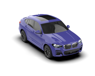 Modern araba arka planda izole edilmiş. 3d oluşturma