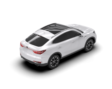 Modern lüks beyaz cip. Yan görünüş. 3 d