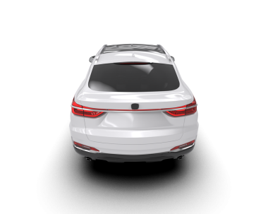 Beyaz bir arka planda beyaz araba.