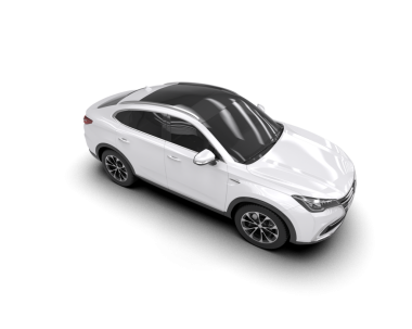 Beyaz arka planda modern lüks bir araba. yüksek kaliteli resimleme