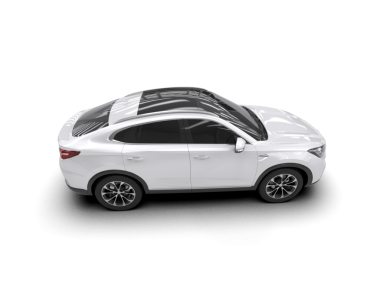 beyaz modern SUv beyaz arkaplanda izole