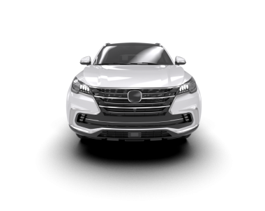 Arka planda izole edilmiş gerçekçi bir SUV aracı. 3D görüntüleme - illüstrasyon