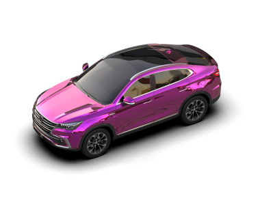 kırpma yolu beyaz arka planda modern pembe araba.