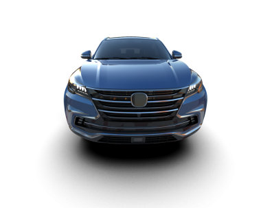 Siyah arka planda izole edilmiş 3 boyutlu bir SUV aracı.