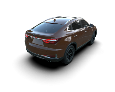 Araba beyaz arka planda izole edilmiş. 3d oluşturma