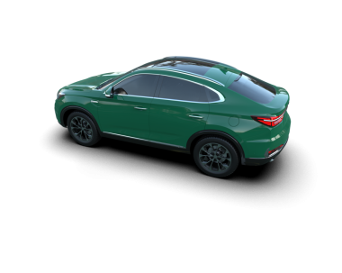 Araba beyaz arka planda izole edilmiş. 3D görüntüleme - 3D