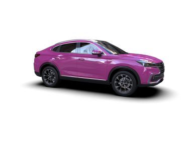 Pembe araba arka planda 3 boyutlu görüntüleme