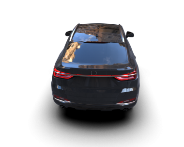 beyaz arkaplanda modern araba