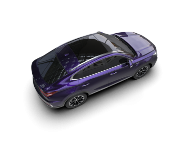 3 boyutlu markalı, jenerik konsept bir araba.