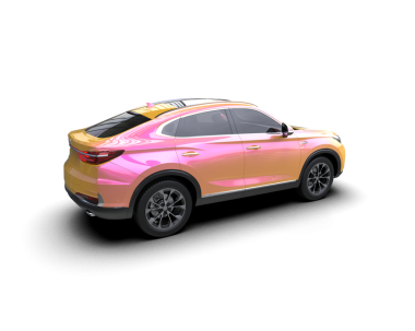 Stüdyo ortamında daha az genel bir konsept arabanın 3 boyutlu çizimi