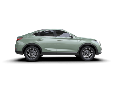 Modern yeşil araba beyaz arka planda izole edilmiş. 3d oluşturma