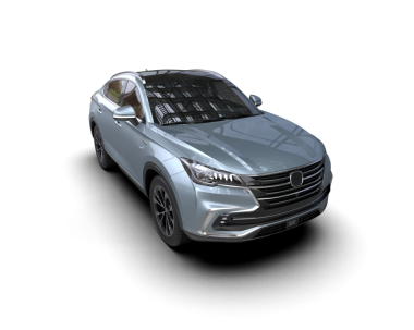 Modern araba arka planda izole edilmiş. 3d oluşturma