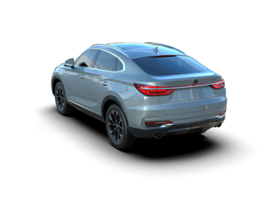 Siyah arka planı olan modern bir cip. 3d oluşturma