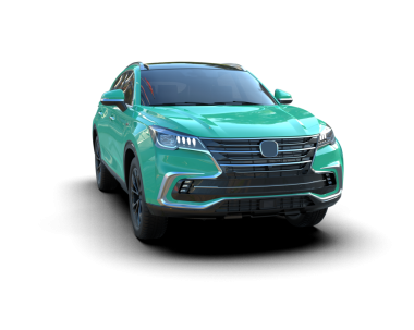 Modern arazi aracı arka planda izole edildi. 3D illüstrasyon - 3D canlandırma