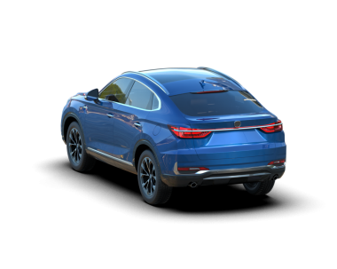 Modern araba arka planda izole edilmiş. 3D görüntüleme - illüstrasyon