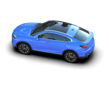 modern SUv siyah arkaplanda izole edildi 3d oluşturma