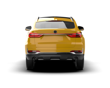 Modern araba beyaz arka planda izole edilmiş. 3d oluşturma