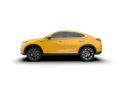 modern araba beyaz arkaplanda izole edildi