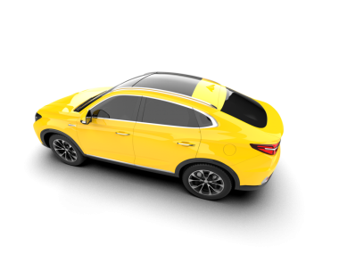 Beyaz arka planda modern bir araba. 3d illüstrasyon