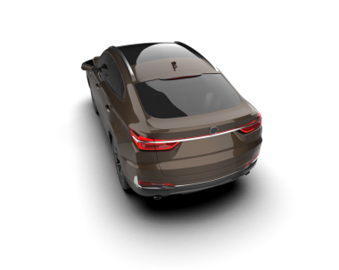 Gri arka planda modern siyah SUV arabası