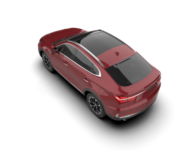 Beyaz arka planda modern lüks araba, 3 boyutlu illüstrasyon