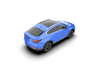 Araç beyaz arkaplanda izole edildi. 3 boyutlu çizim - illüstrasyon