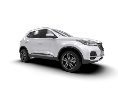 modern SUv beyaz arkaplanda izole edildi