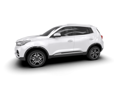 araba beyaz arkaplanda izole edildi