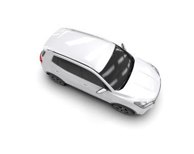 modern araba beyaz arka planda izole edilmiş 3 boyutlu resimleme.