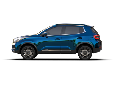 Beyaz arkaplanda mavi renkli cip izole edildi