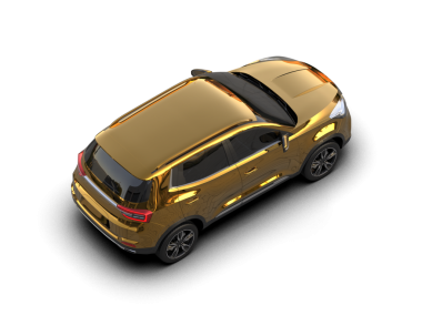 modern otomobil arka planda 3 boyutlu görüntüleme