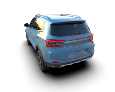 Siyah arka planda modern mavi araba