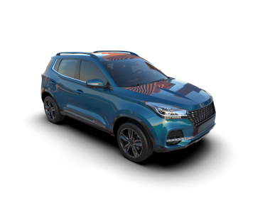 Siyah arka planda modern bir cip. 3 Boyutlu Hazırlama.