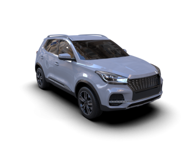 Araba siyah arka planda izole edilmiş. 3d oluşturma