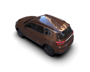 modern araba siyah arkaplanda izole edildi. 3 boyutlu görüntüleme