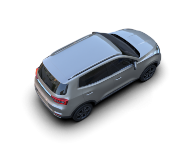 Araba siyah arka planda izole edilmiş. 3d illüstrasyon